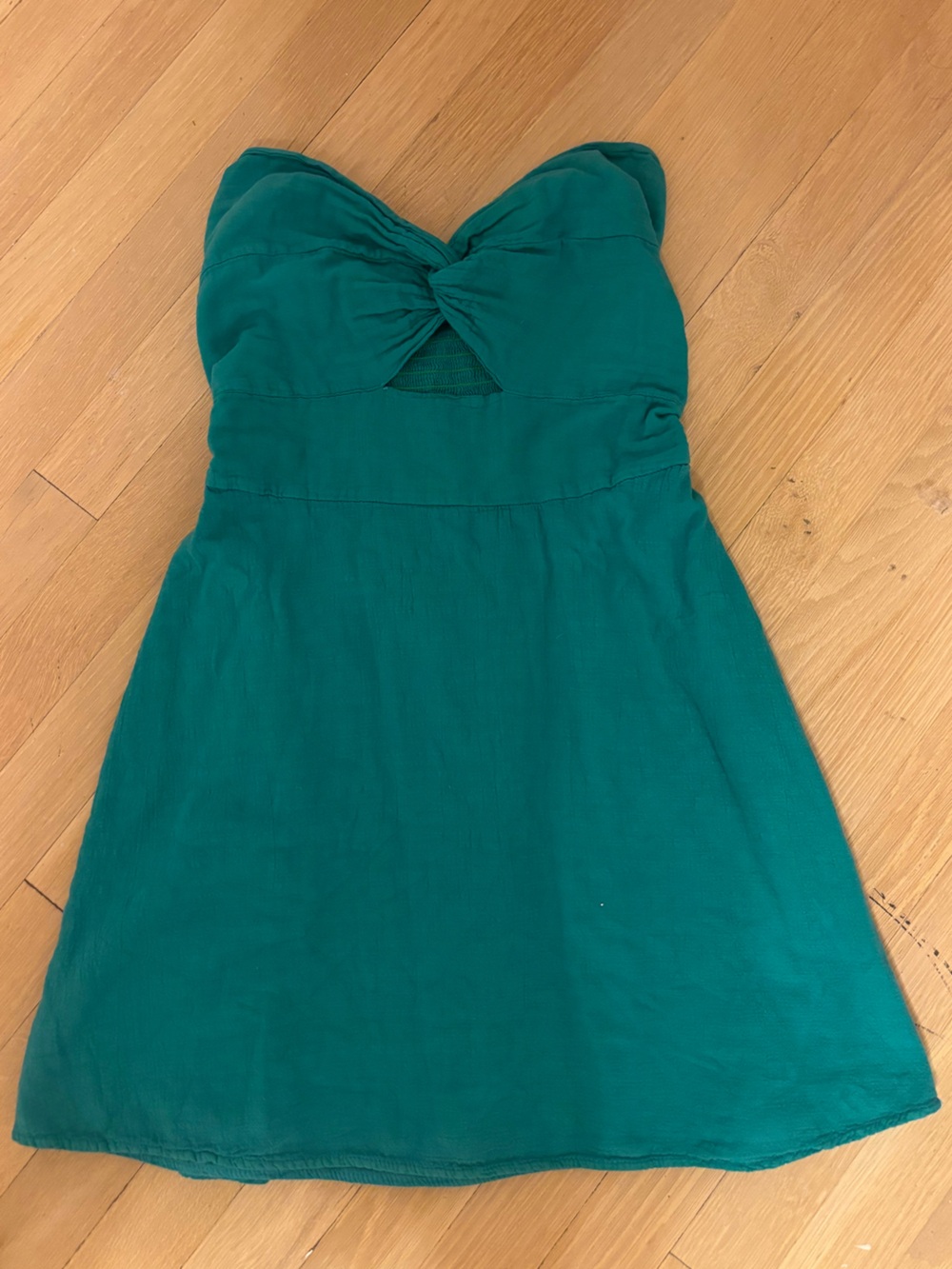 Strapless Twist-Front Dress